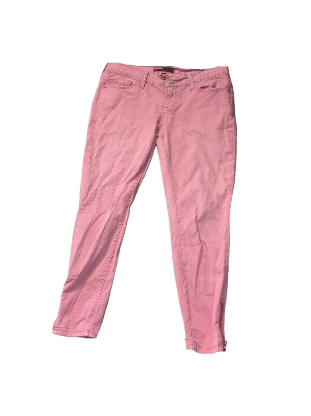 Bdg Pink Pinstripe Ankle Zipped Jeans Size 28